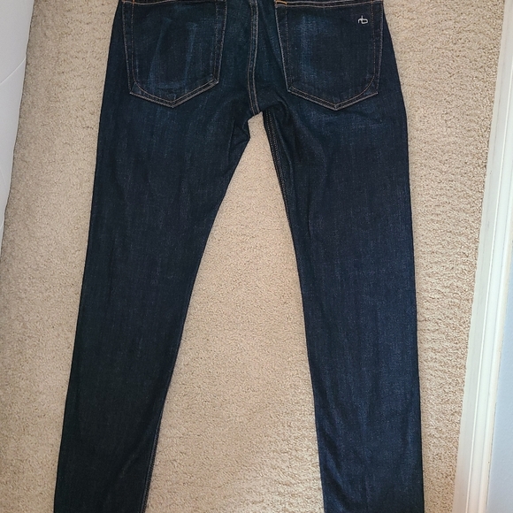 Rag & Bone The Dre Slim Fit Dark Blue Jeans 25 x 29 - Picture 3 of 7